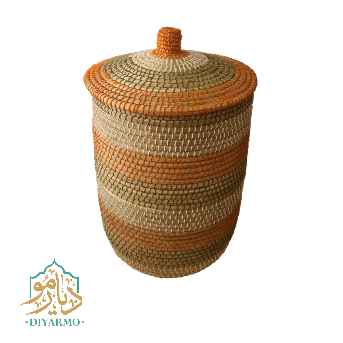 استوانه حصیری جابرنجی نخ دوزی – کد DM116